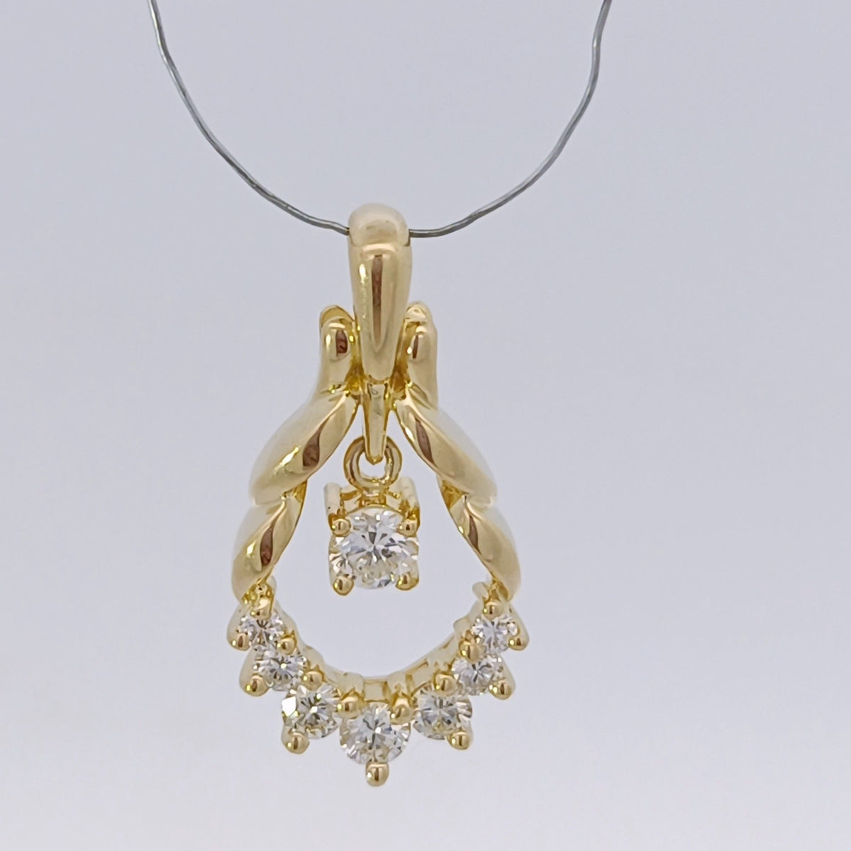 18金 K18 男女兼用 ダイヤ 0.3ct ネックレストップ 2.56ｇ Z2910