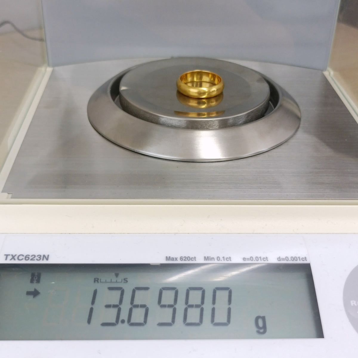 24金 K24 男女兼用 シンプル 甲丸リング 13.69ｇ 24号 Z2602