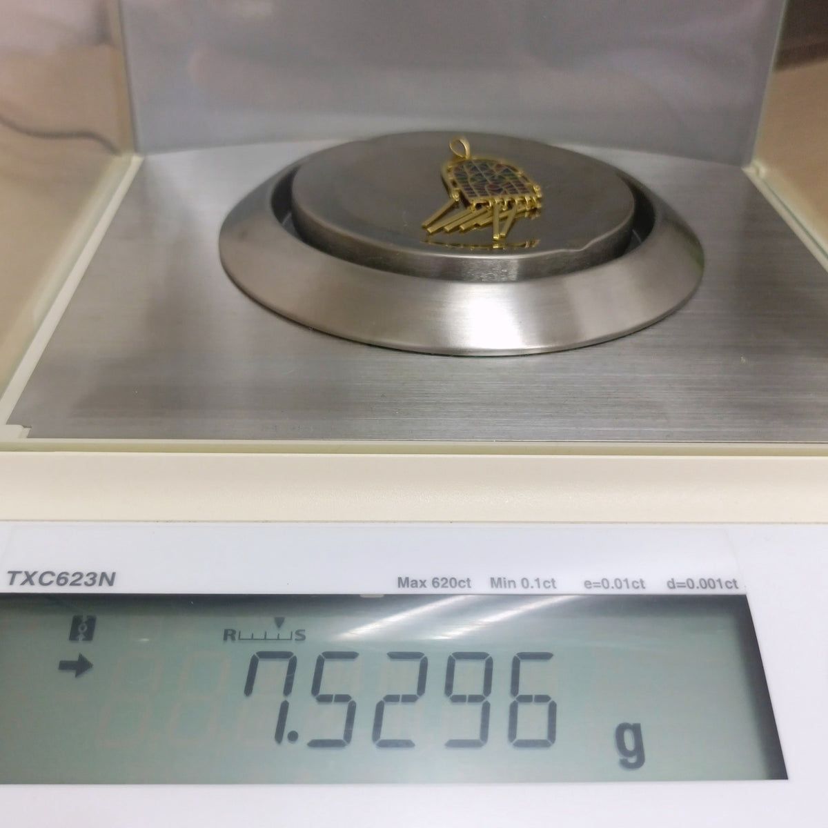 18金 K18 男女兼用 ステンドグラス ネックレストップ 7.52ｇ Z3042