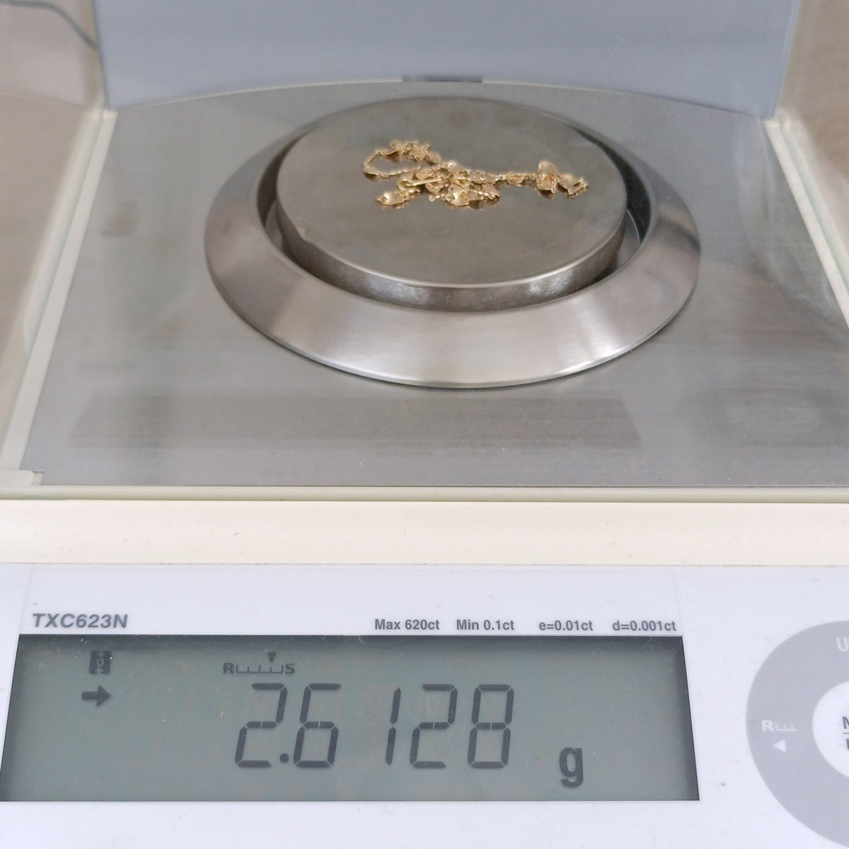 18金 K18 男女兼用 デザインネックレス 2.61ｇ 39.5㎝ Z2238