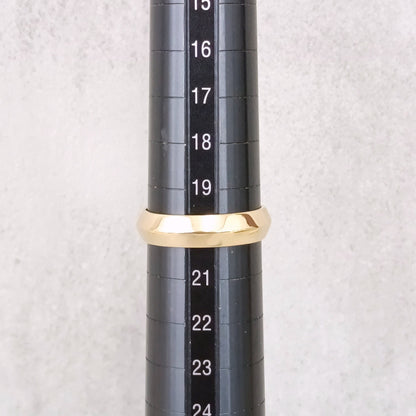 18金 K18 男女兼用 鏡面 デザインリング 6.88ｇ 20号 Z2350