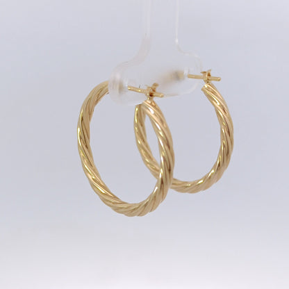 18金 K18 スクリューフープピアス 2.3ｇ Z2294