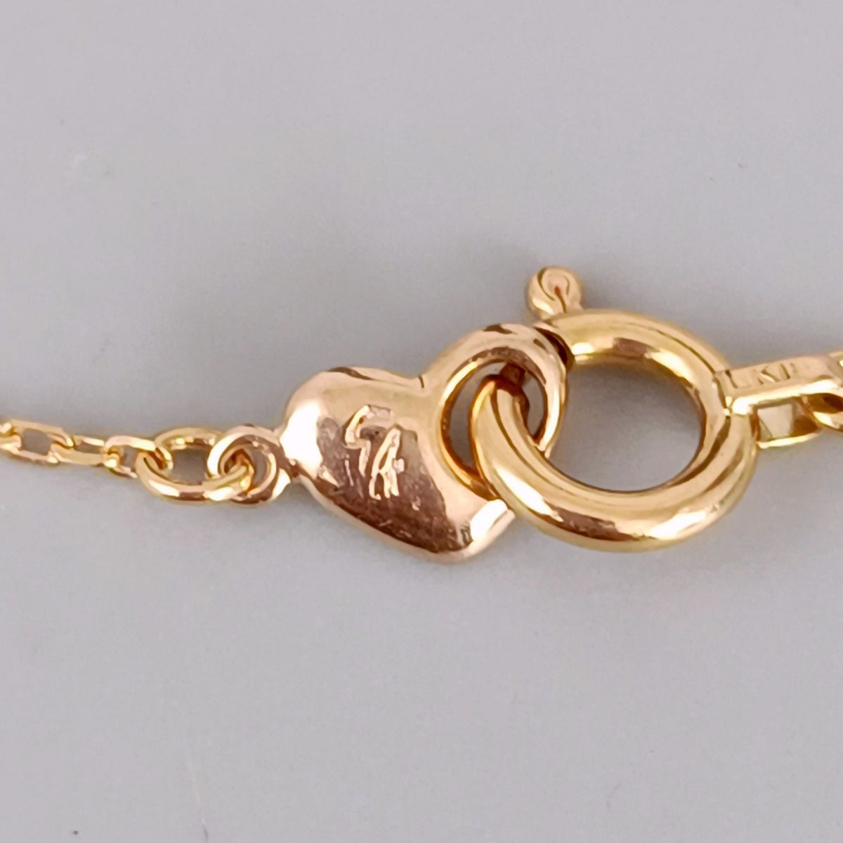 18金 K18  ダイヤ0.1ct アルファベットネックレス 1.52ｇ 39㎝ Z1837