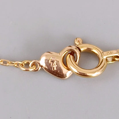 18金 K18  ダイヤ0.1ct アルファベットネックレス 1.52ｇ 39㎝ Z1837