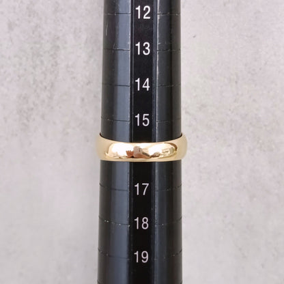 18金 K18 男女兼用 ひまわり 彫金リング 5.56ｇ 16号 Z2945