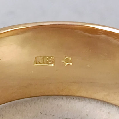 18金 K18 男女兼用 幅広 平打ちリング 3.65ｇ 10号 Z2424