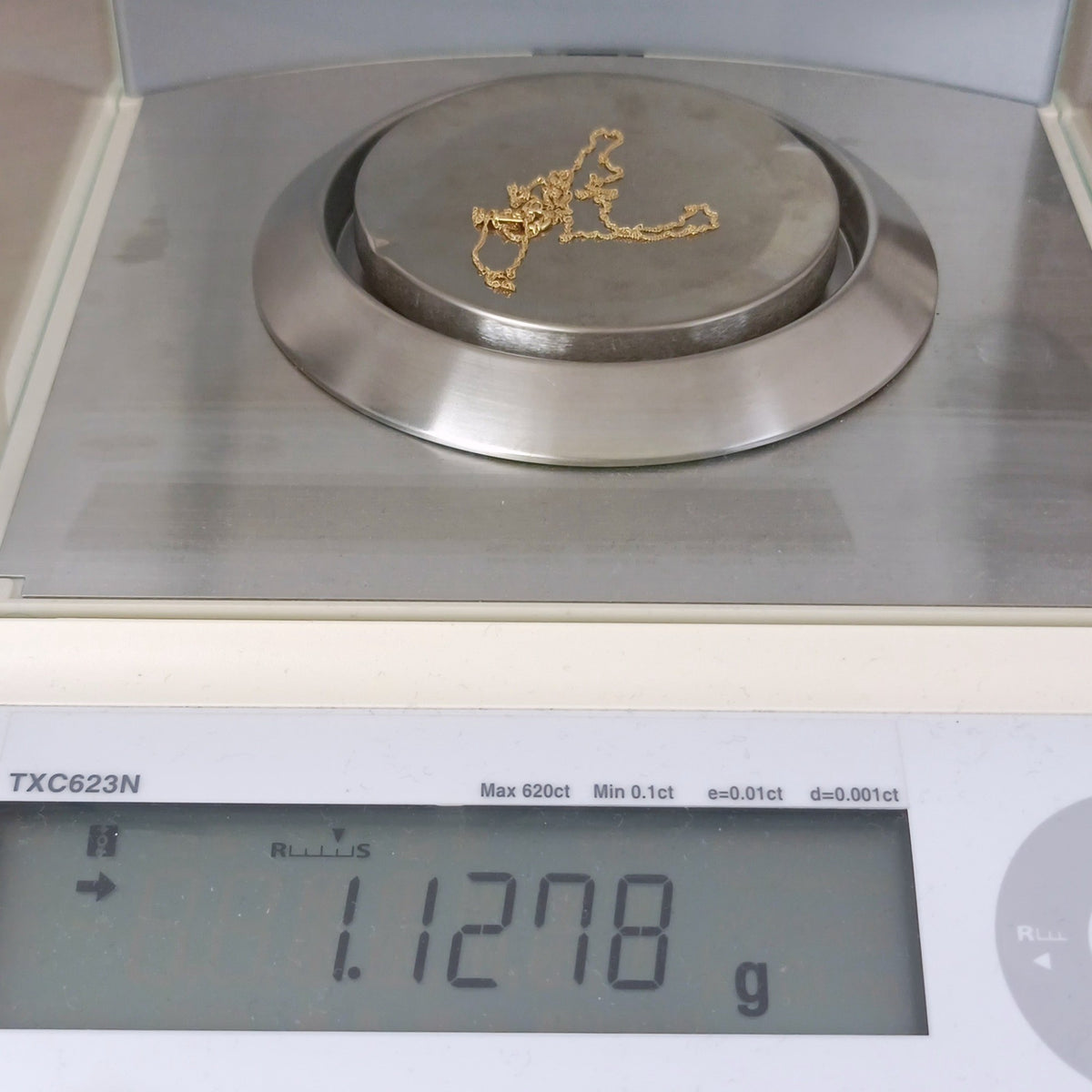 18金 K18 男女兼用 スクリューネックレス 1.12ｇ 43㎝ Z2140