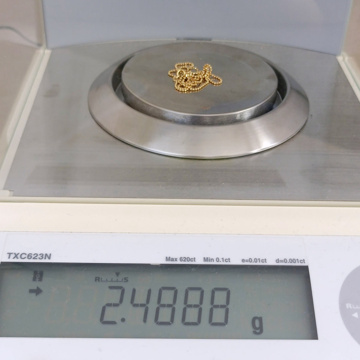 18金 K18 男女兼用 造幣局 カットボールネックレス 2.48ｇ 40.5㎝ Z2611