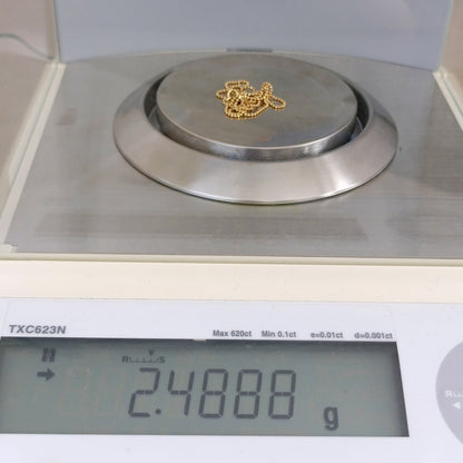 18金 K18 男女兼用 造幣局 カットボールネックレス 2.48ｇ 40.5㎝ Z2611
