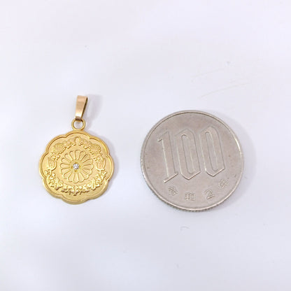 18金 K18 男女兼用 造幣局 デザインネックレストップ 2.25ｇ Z2764