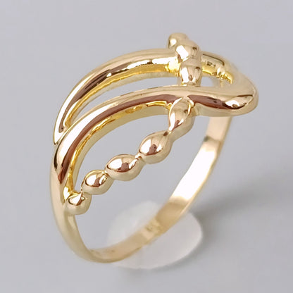 18金 K18 男女兼用 ジュエリーマキ デザインリング 2.26ｇ 9号 Z2392