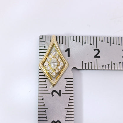 18金 K18 男女兼用 ダイヤ0.2ct ネックレストップ 0.89ｇ Z2574