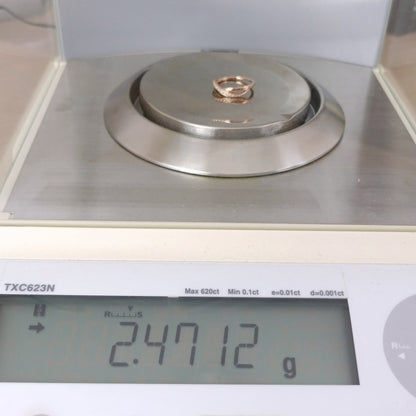 18金 K18PG シンプル ダイヤリング 2.47ｇ10号   Z2954