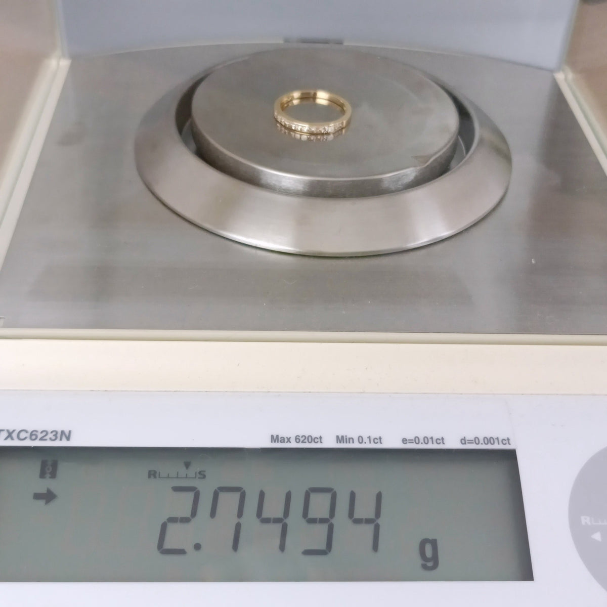 18金 K18  ハーフエタニティリング 2.74ｇ 20号 Z2966