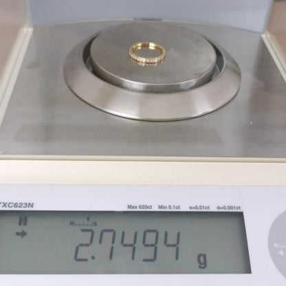 18金 K18  ハーフエタニティリング 2.74ｇ 20号 Z2966