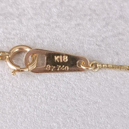18金 K18 男女兼用 ダイヤ0.24ct ハートネックレス 2.27ｇ 41㎝ Z2061