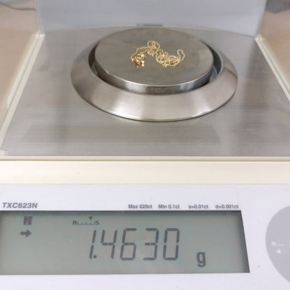 18金 K18 男女兼用 スライド式アジャスター付き シリンダーネックレス 1.46ｇ 45㎝ Z2220
