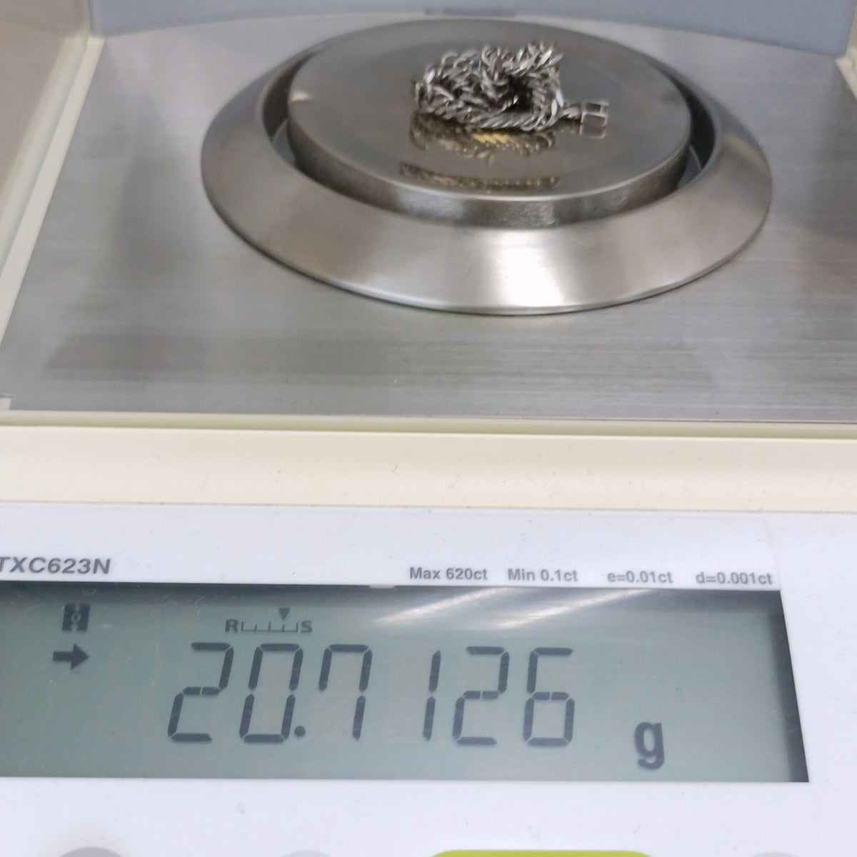 Pt900 プラチナ 造幣局 8面トリプル 喜平ブレス 20.71ｇ 18㎝ Z2755
