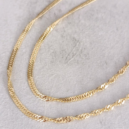 18金 K18 男女兼用 ジュエリーマキ スクリューネックレス 3.33ｇ 42.5㎝ Z2253